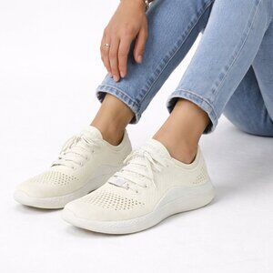 Crocs LiteRide 360 Pacer Sneakers Womens 8 Almost White Comfort Walking Shoes W8